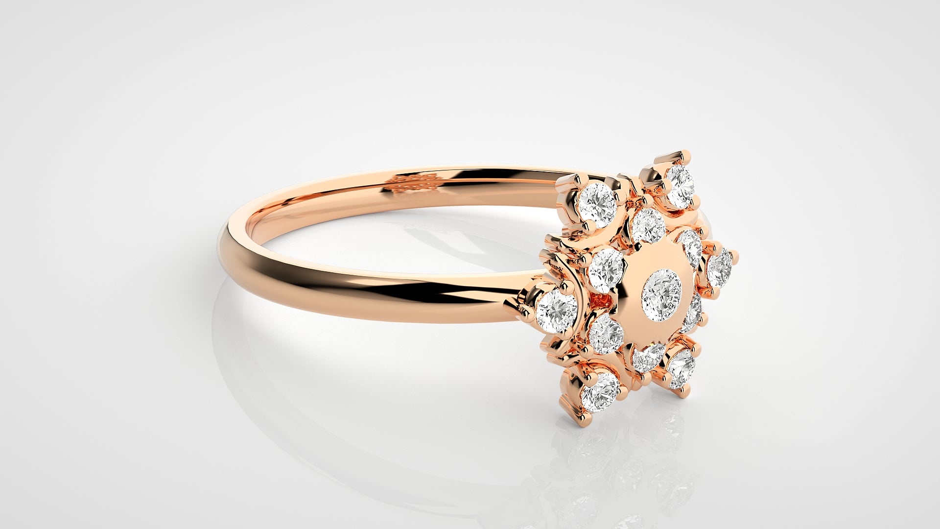 Rose Gold Plated Sterling Silver Ring