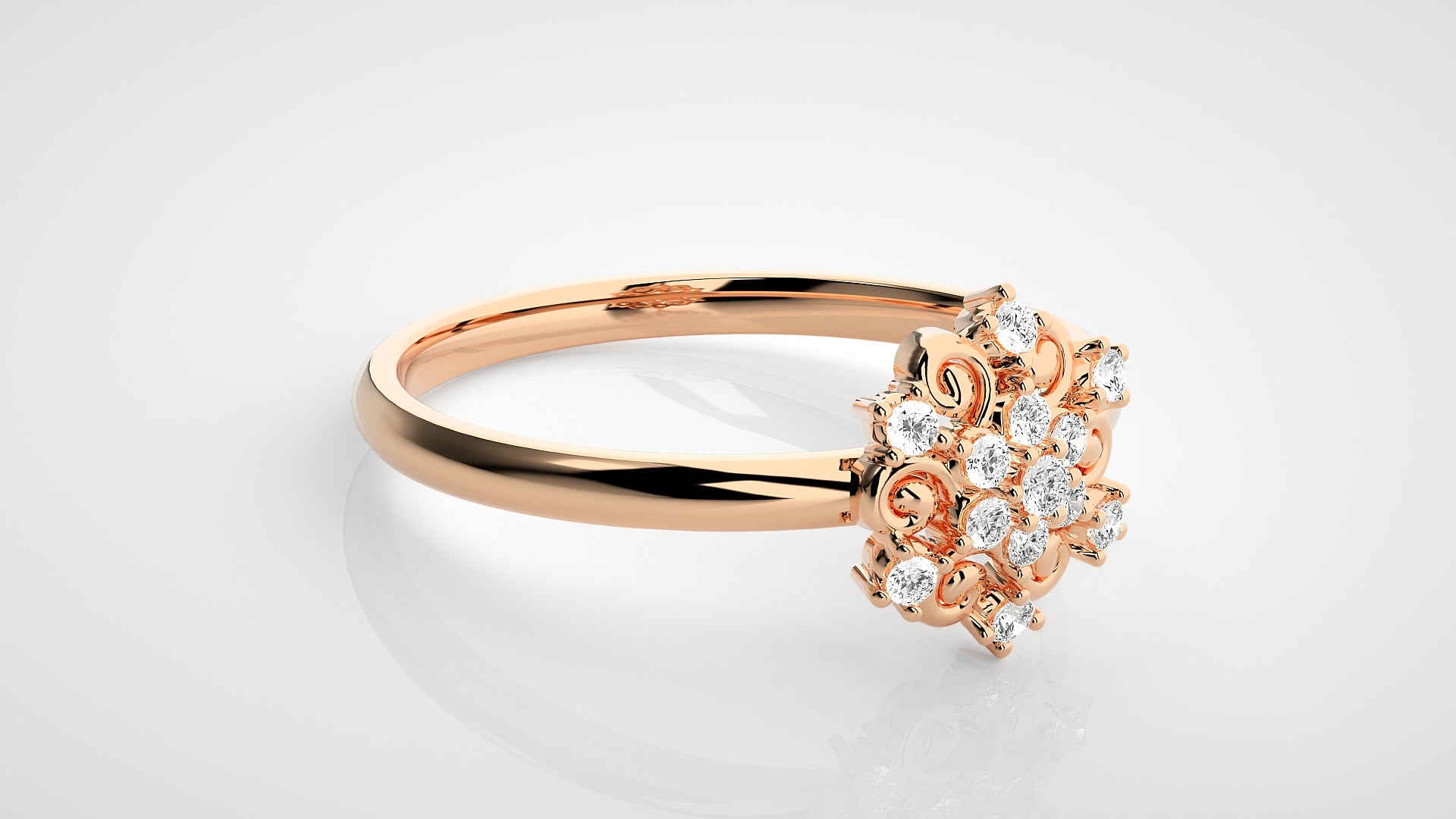 Rose Gold Plated Sterling Silver Ring