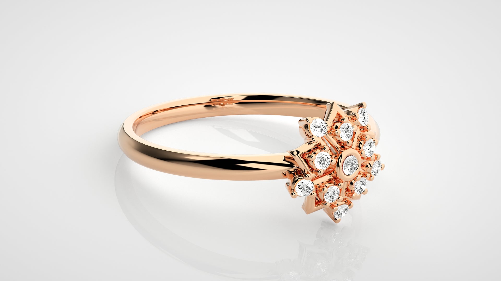 Rose Gold Plated Sterling Silver Ring