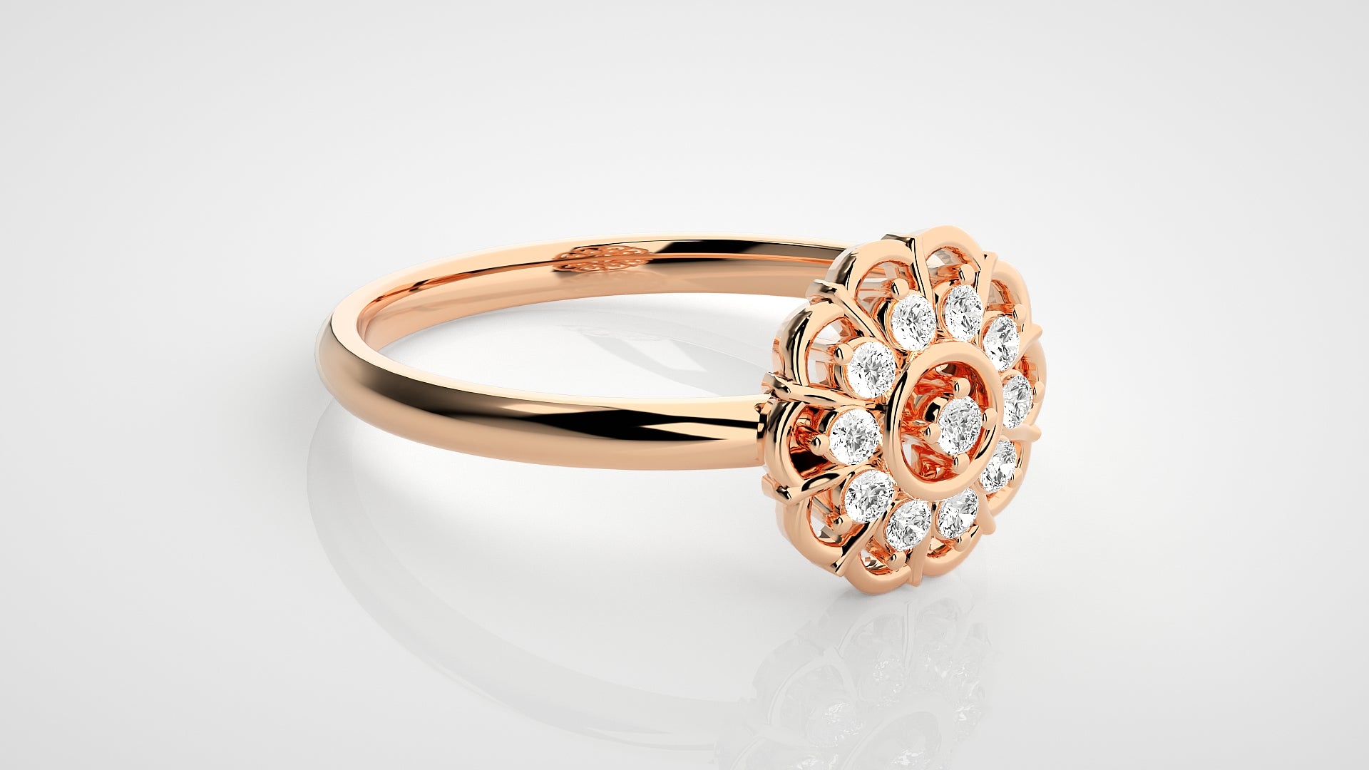 Rose Gold Plated Sterling Silver Ring