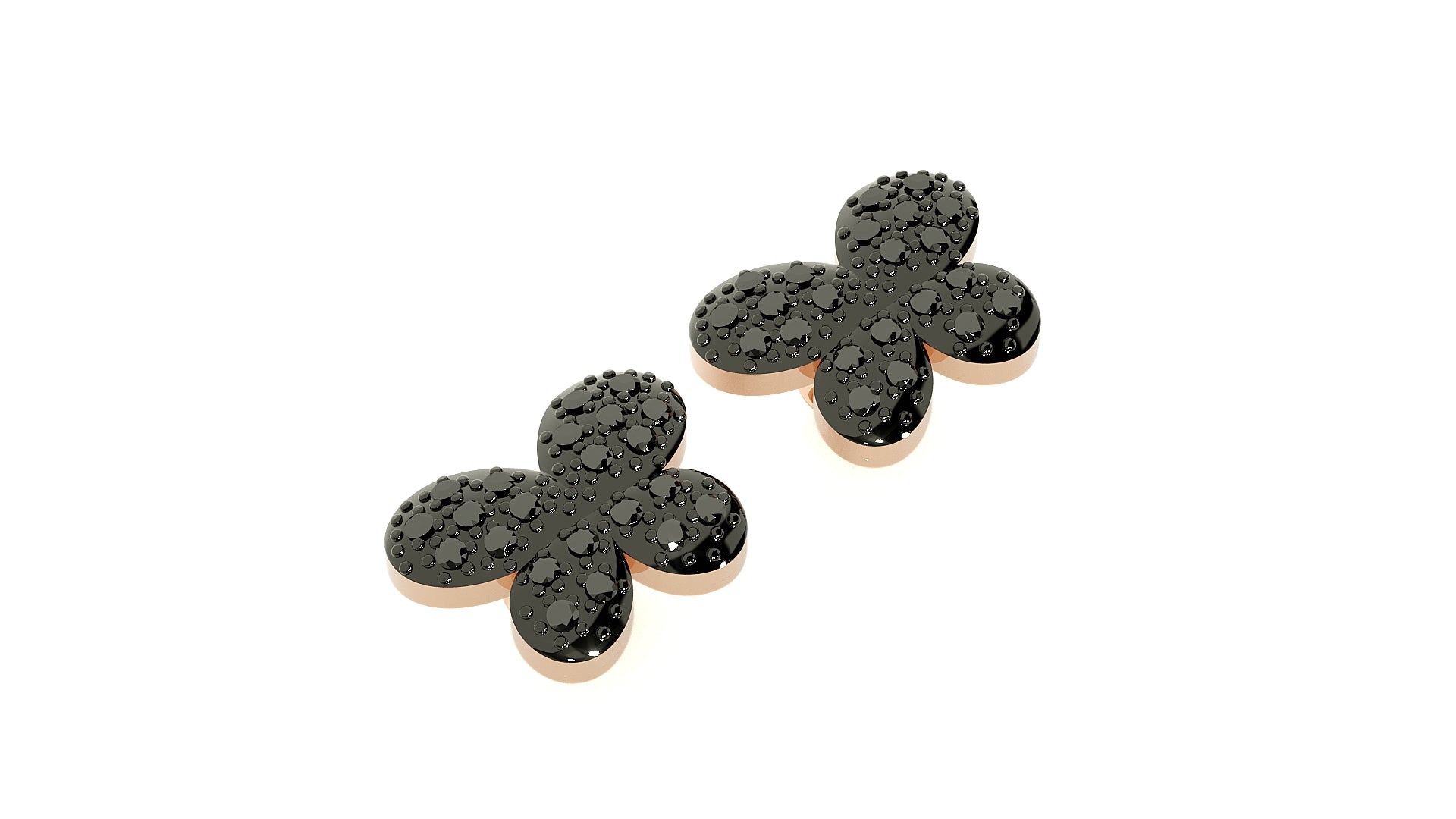 Rose Gold Plated Sterling Silver Earrings