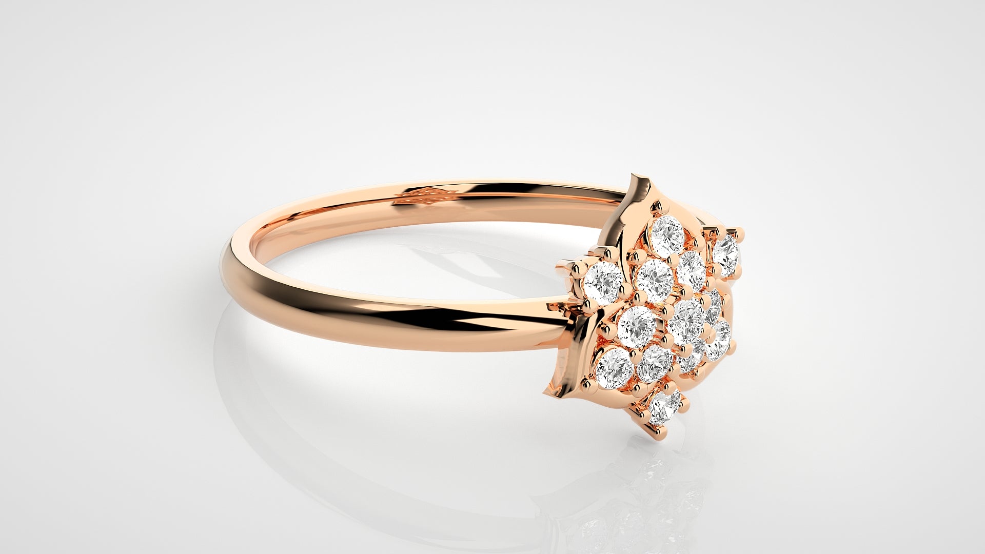 Rose Gold Plated Sterling Silver Ring