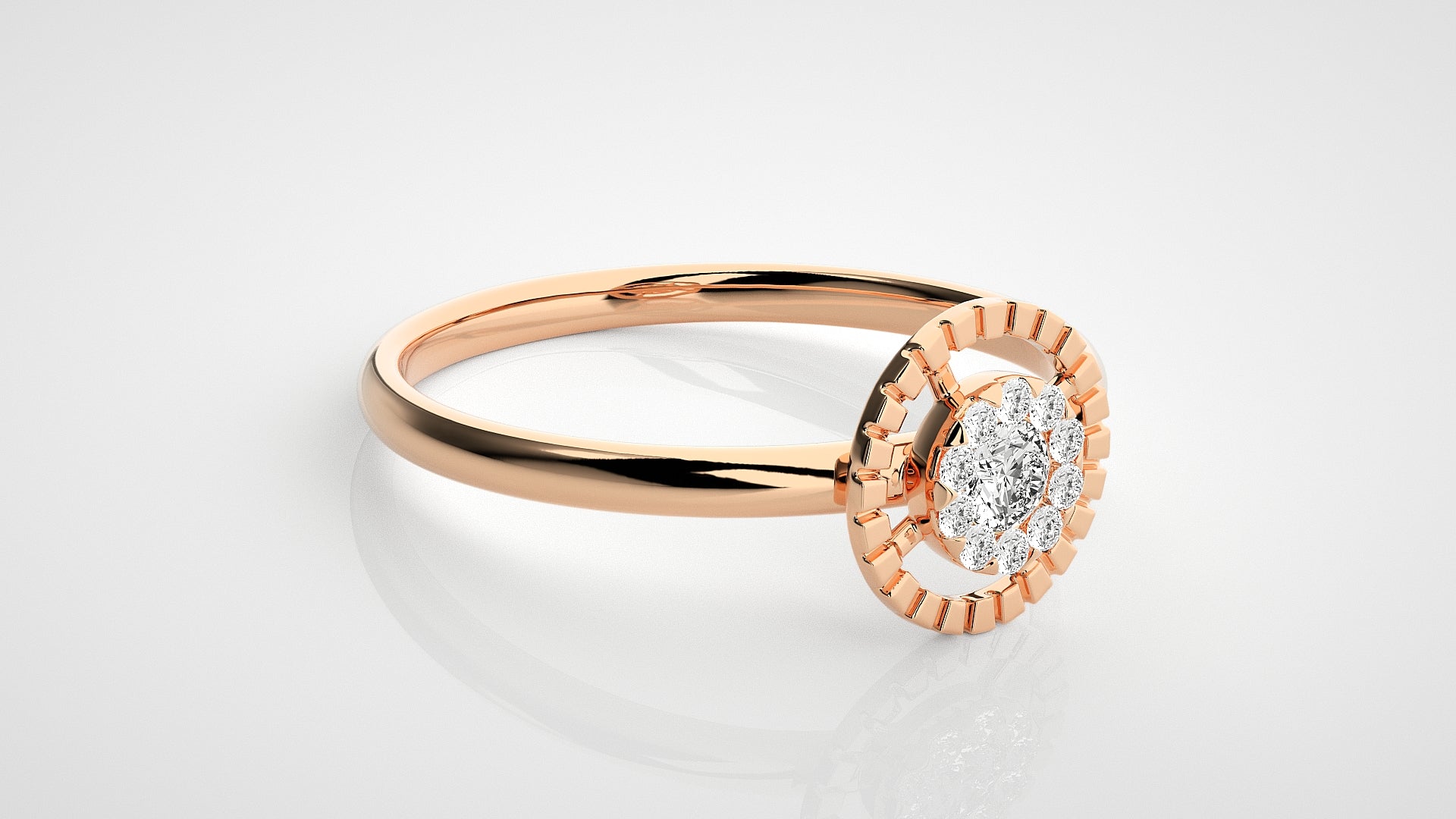 Rose Gold Plated Sterling Silver Ring