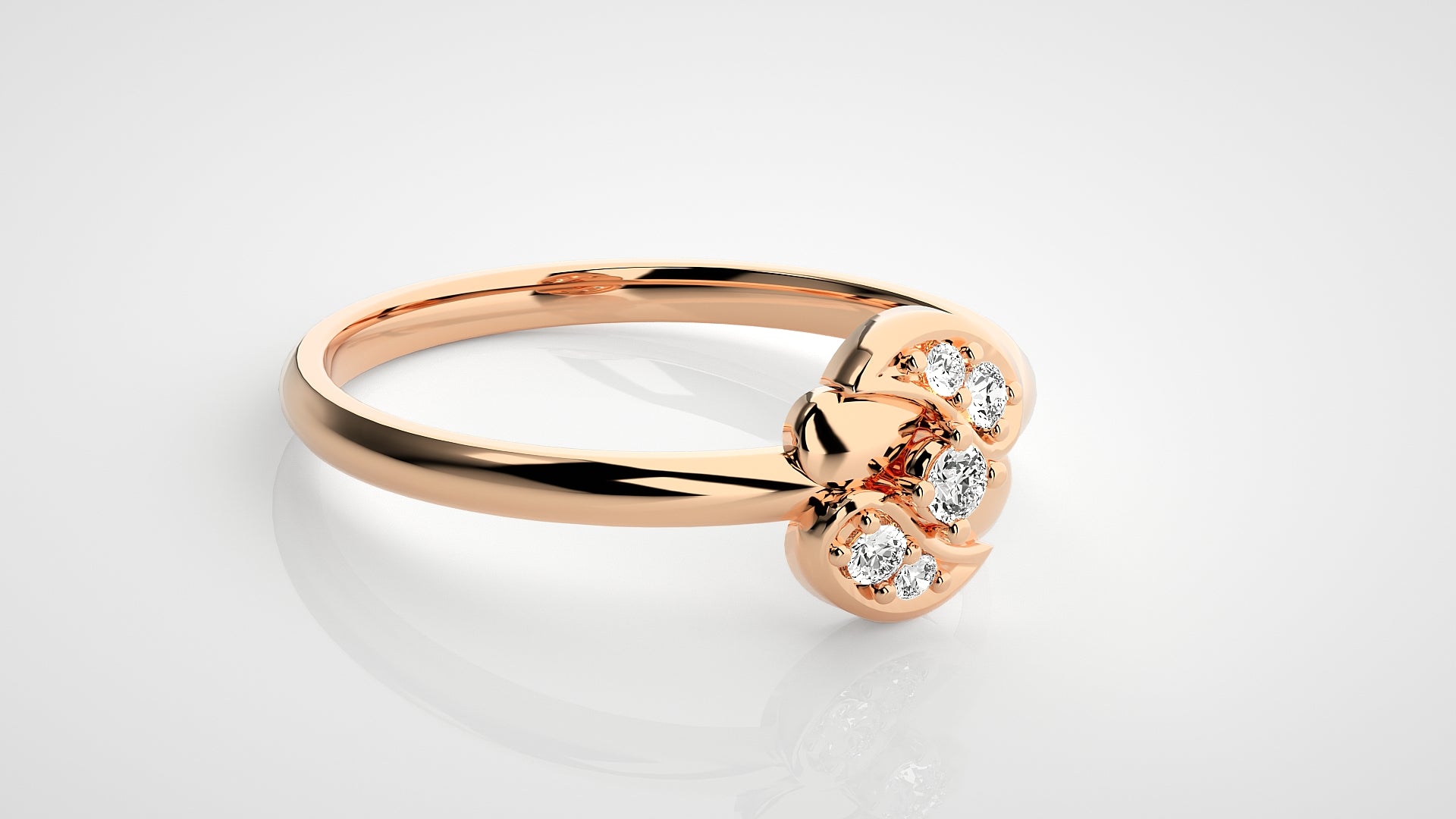 Rose Gold Plated Sterling Silver Ring