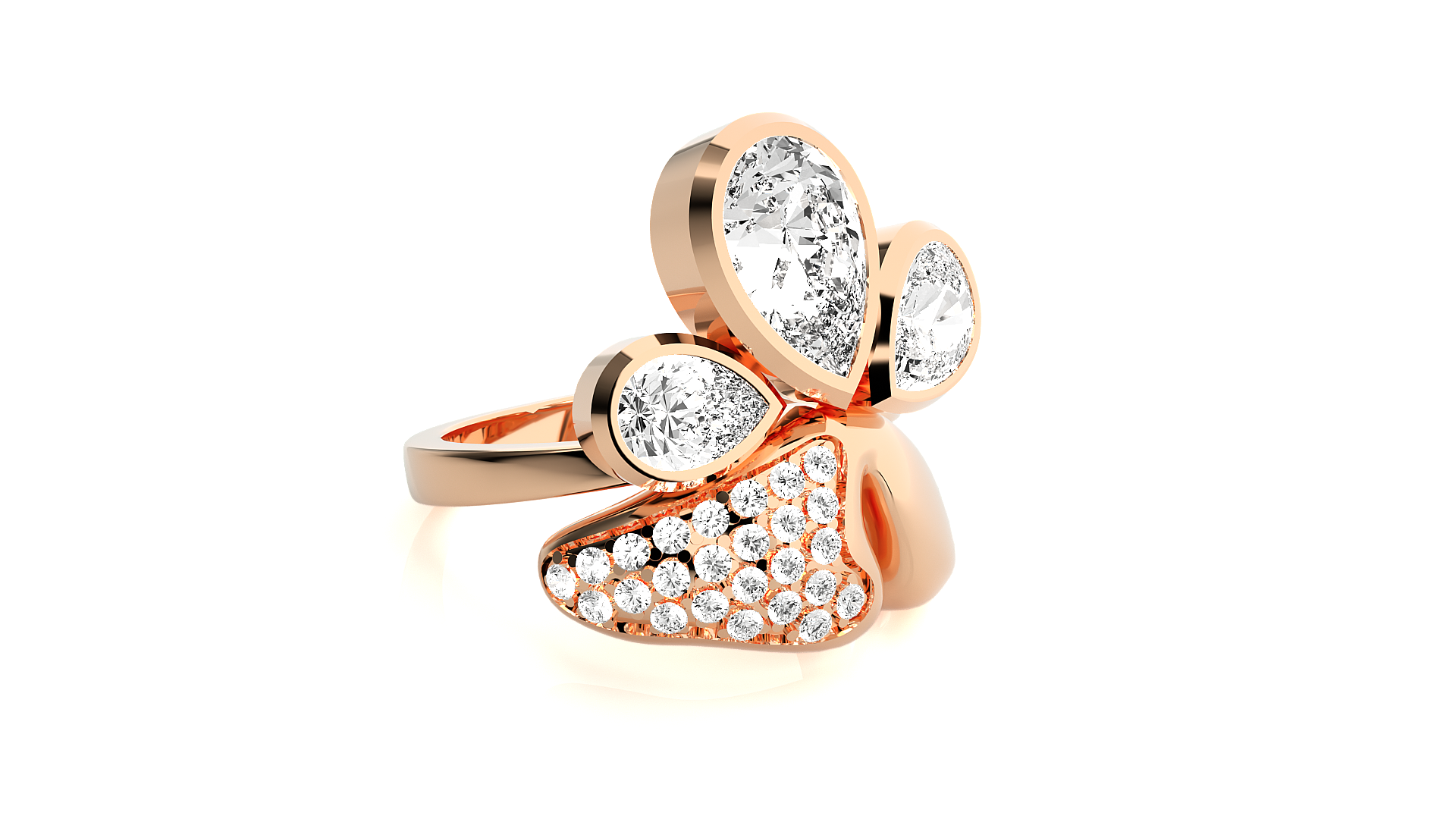 Rose Gold Plated Sterling Silver Ring