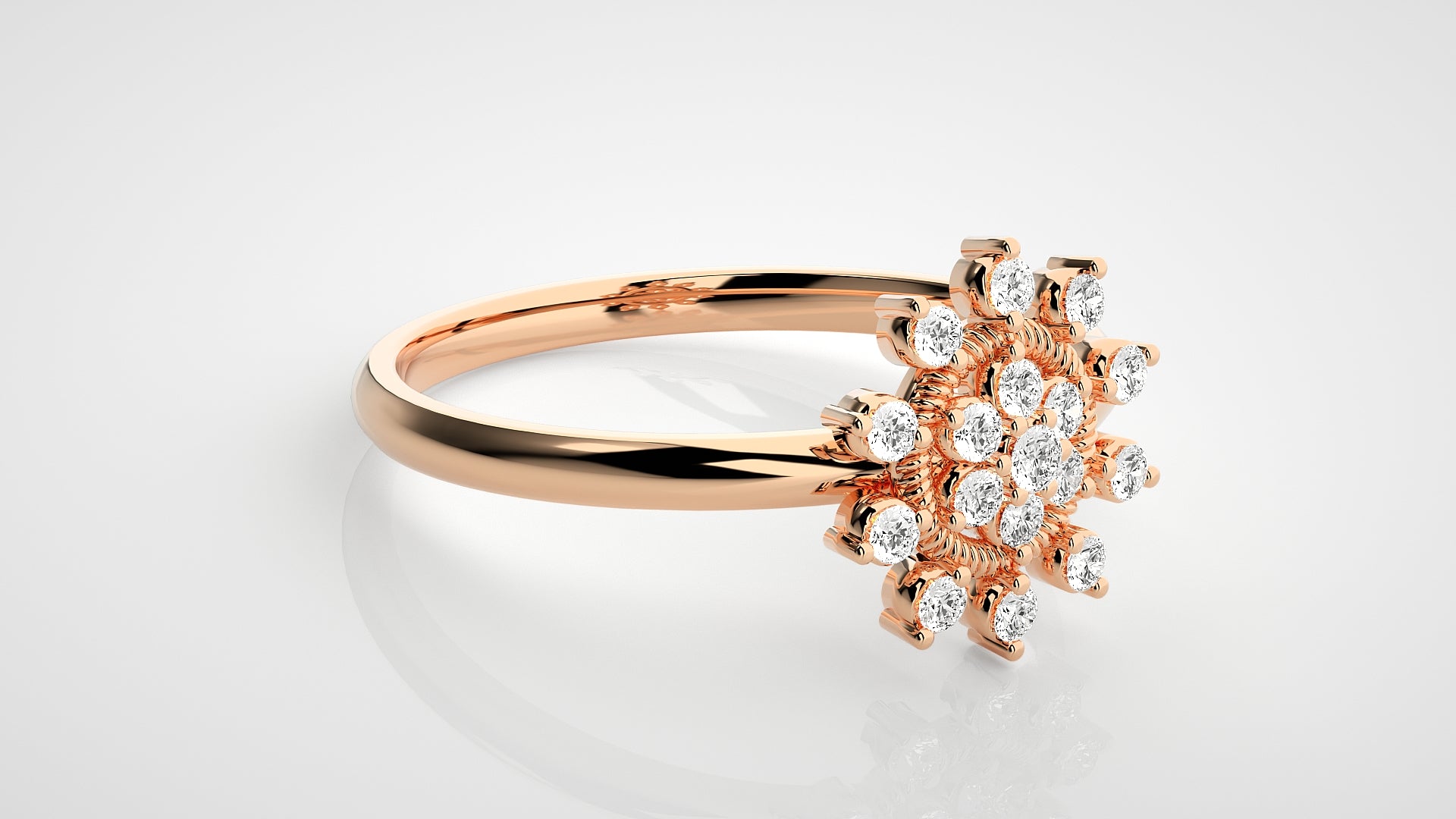 Rose Gold Plated Sterling Silver Ring