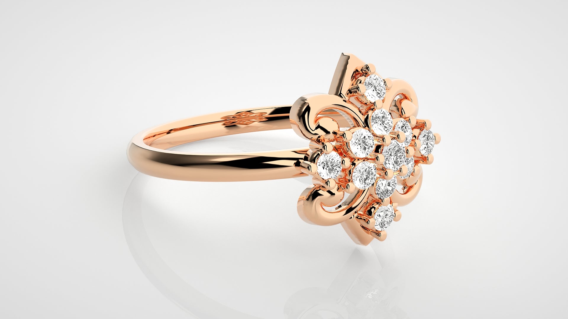 Rose Gold Plated Sterling Silver Ring