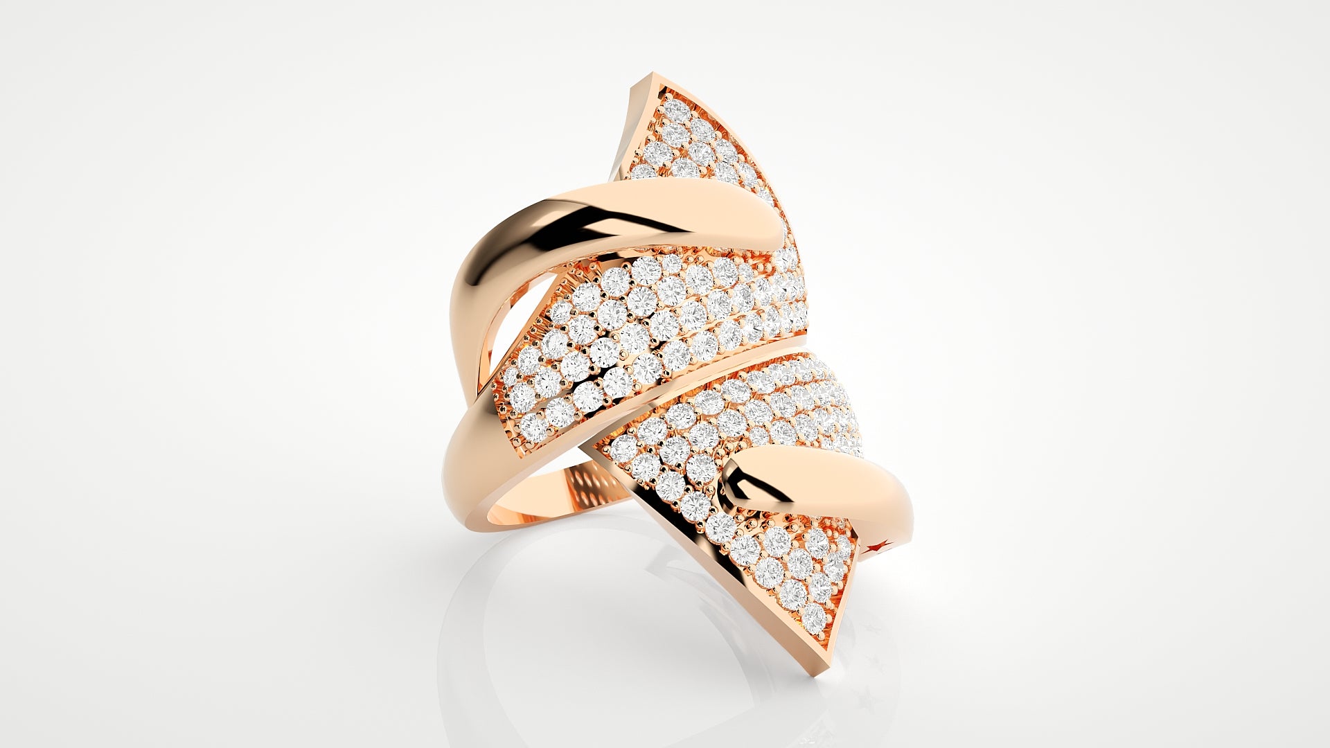 Rose Gold Plated Sterling Silver Ring