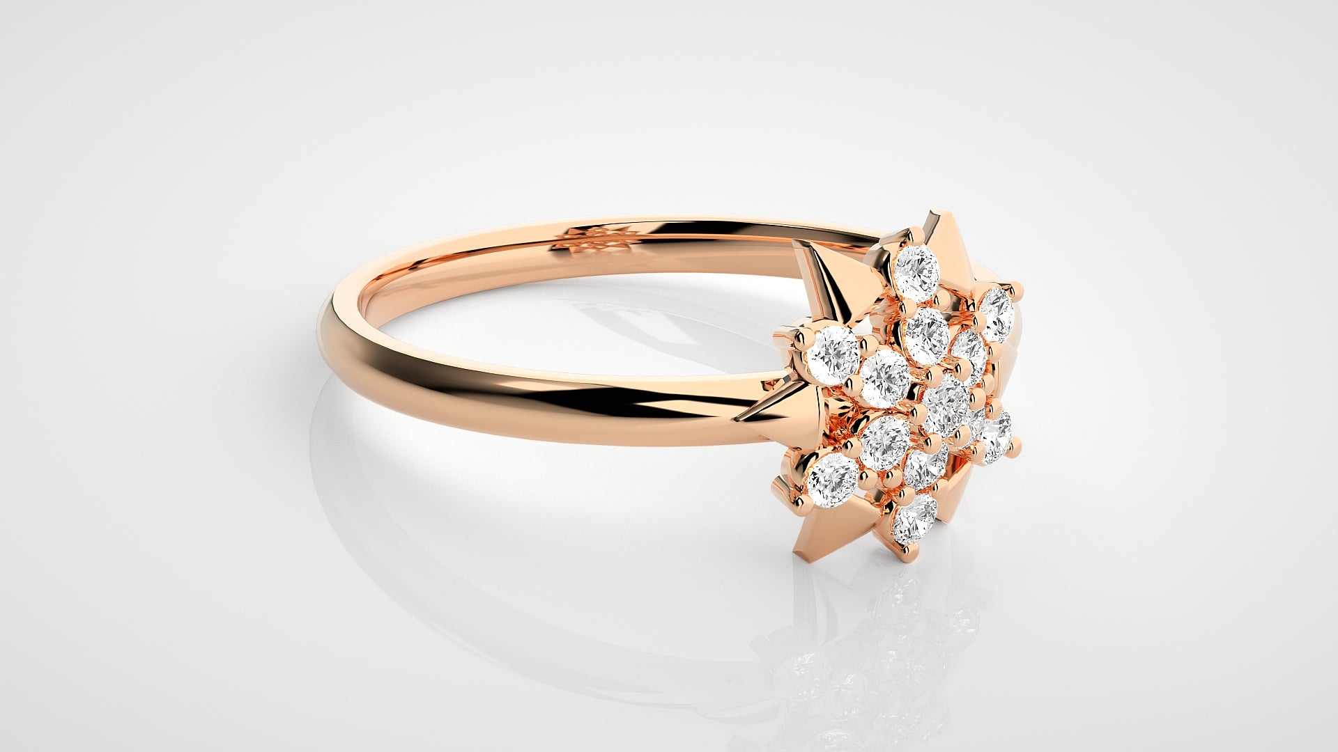Rose Gold Plated Sterling Silver Ring