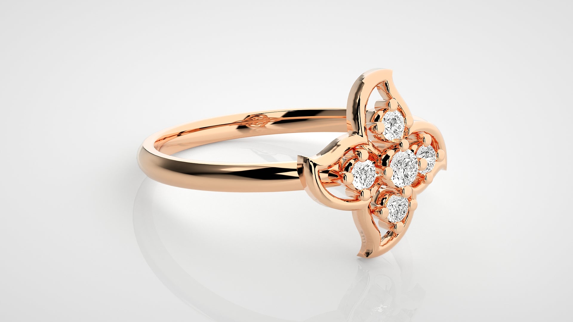 Rose Gold Plated Sterling Silver Ring
