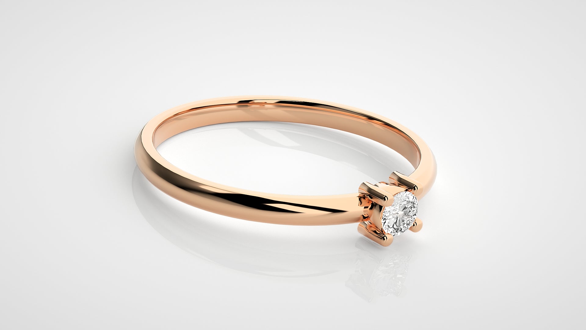 Rose Gold Plated Sterling Silver Ring