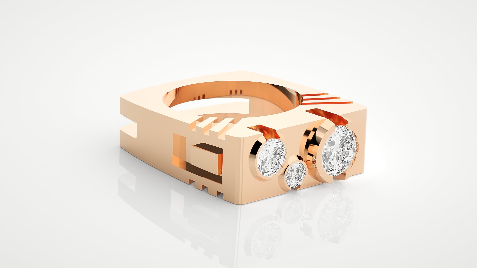 Rose Gold Plated Sterling Silver Ring