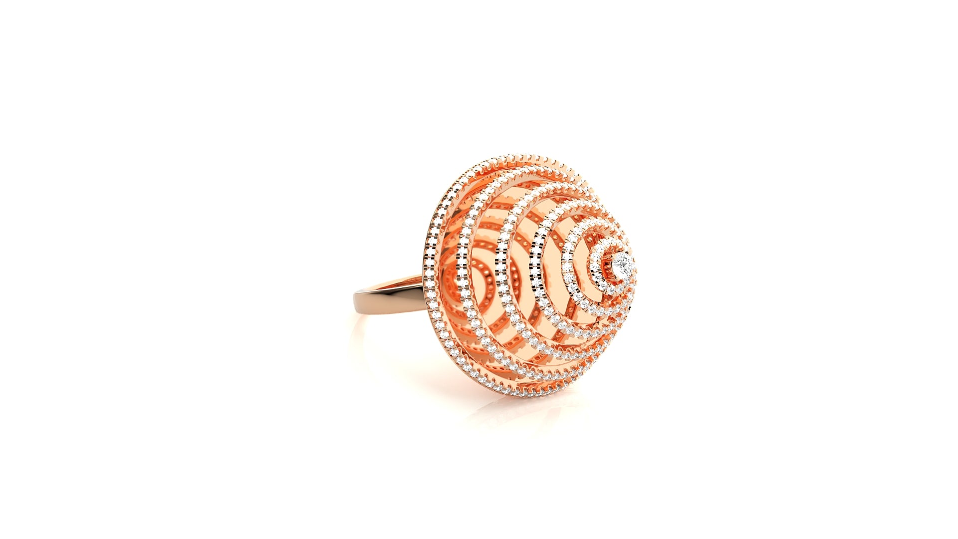 Rose Gold Plated Sterling Silver Ring