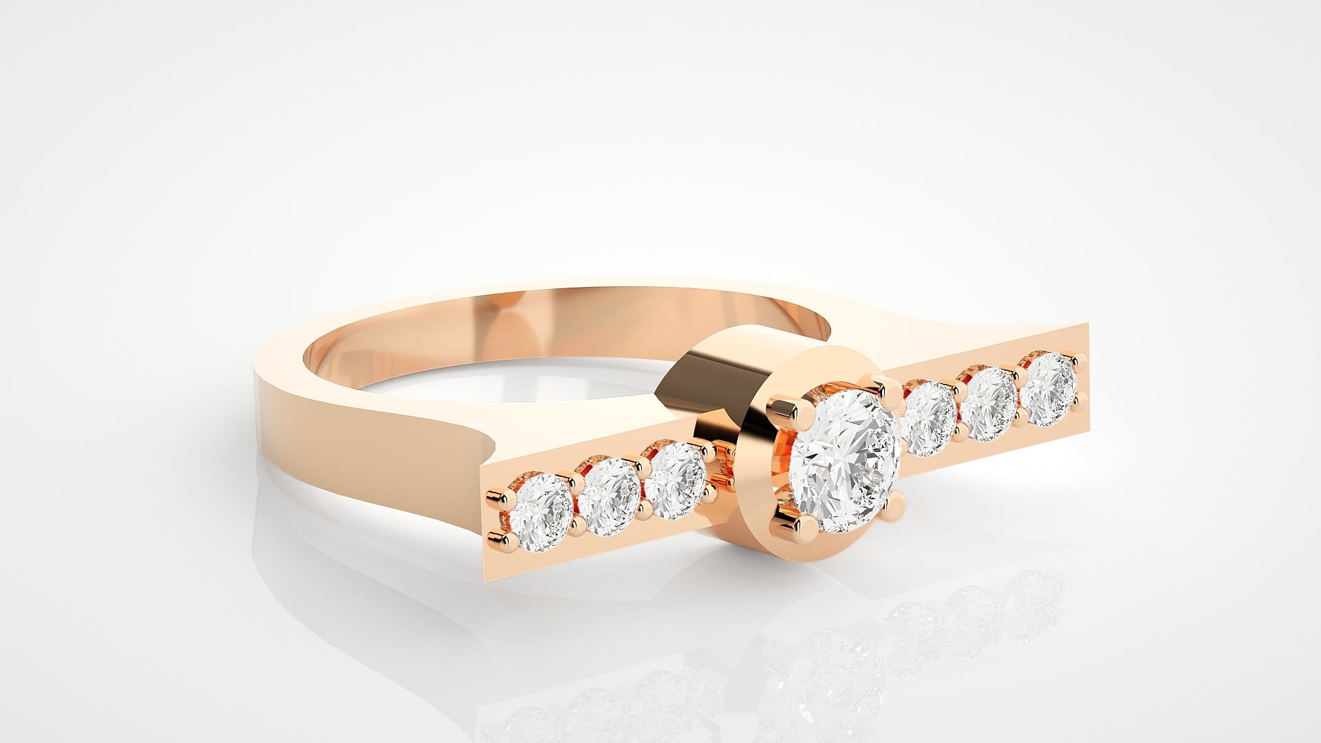 Rose Gold Plated Sterling Silver Ring