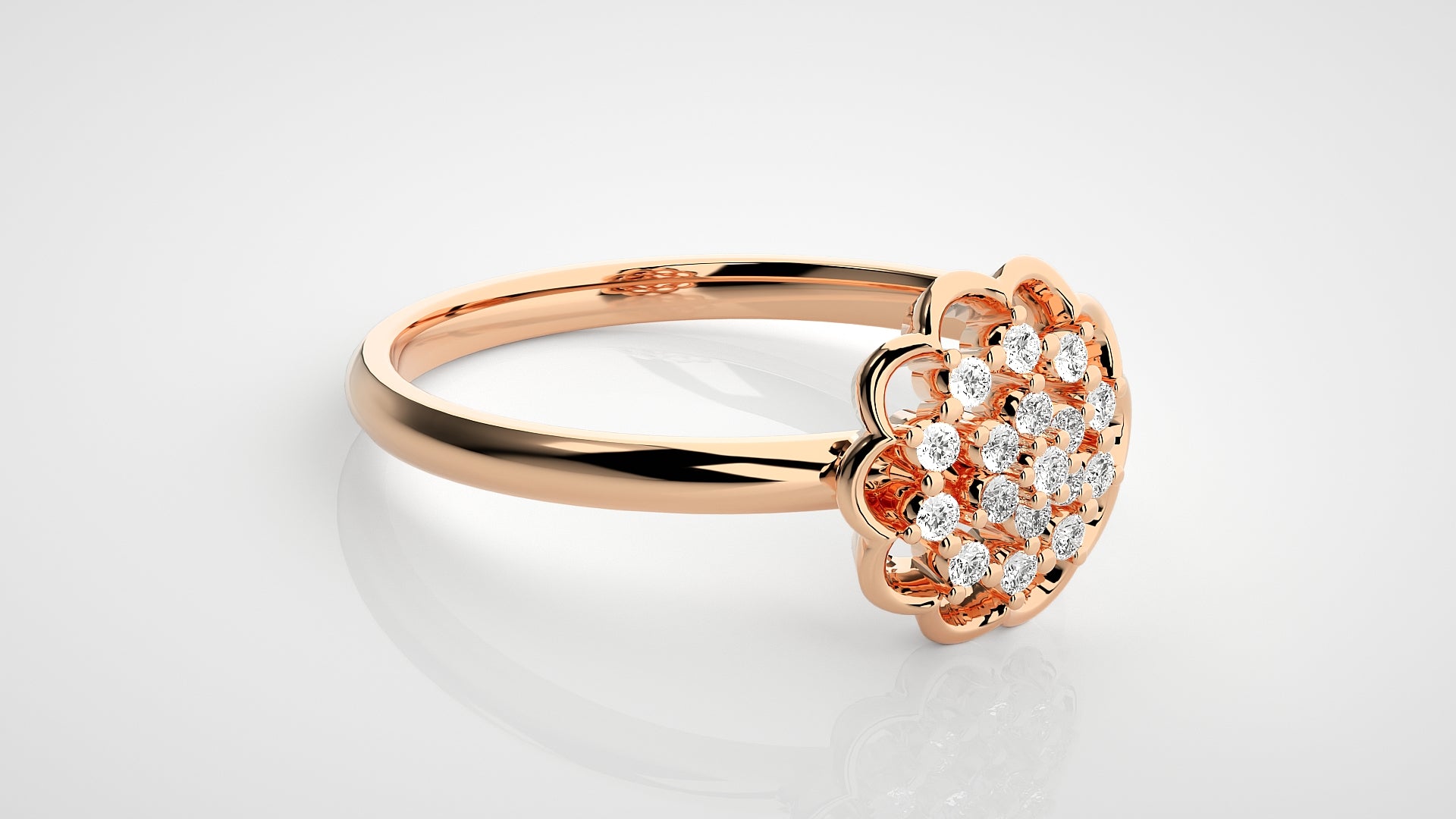 Rose Gold Plated Sterling Silver Ring