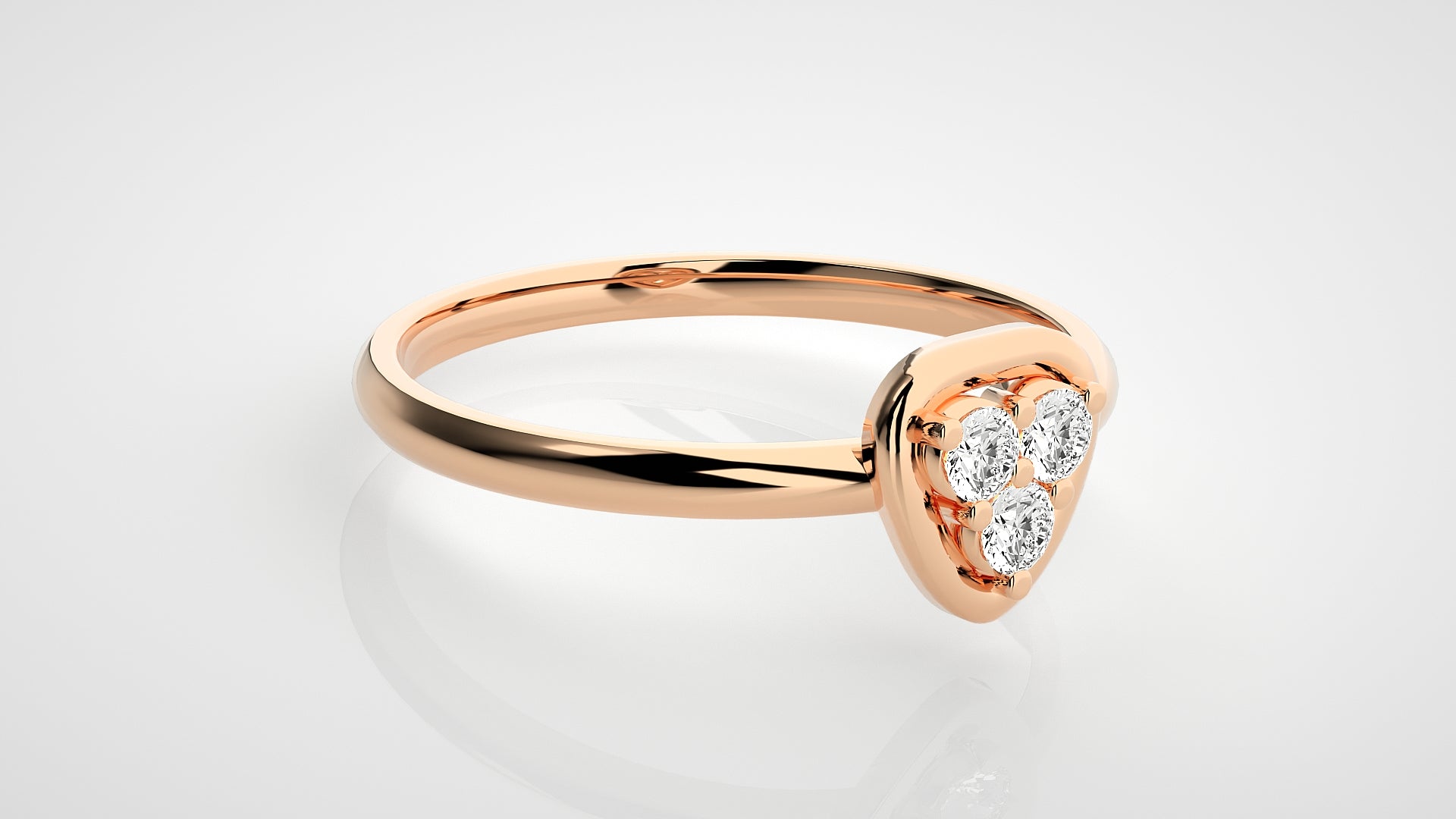 Rose Gold Plated Sterling Silver Ring