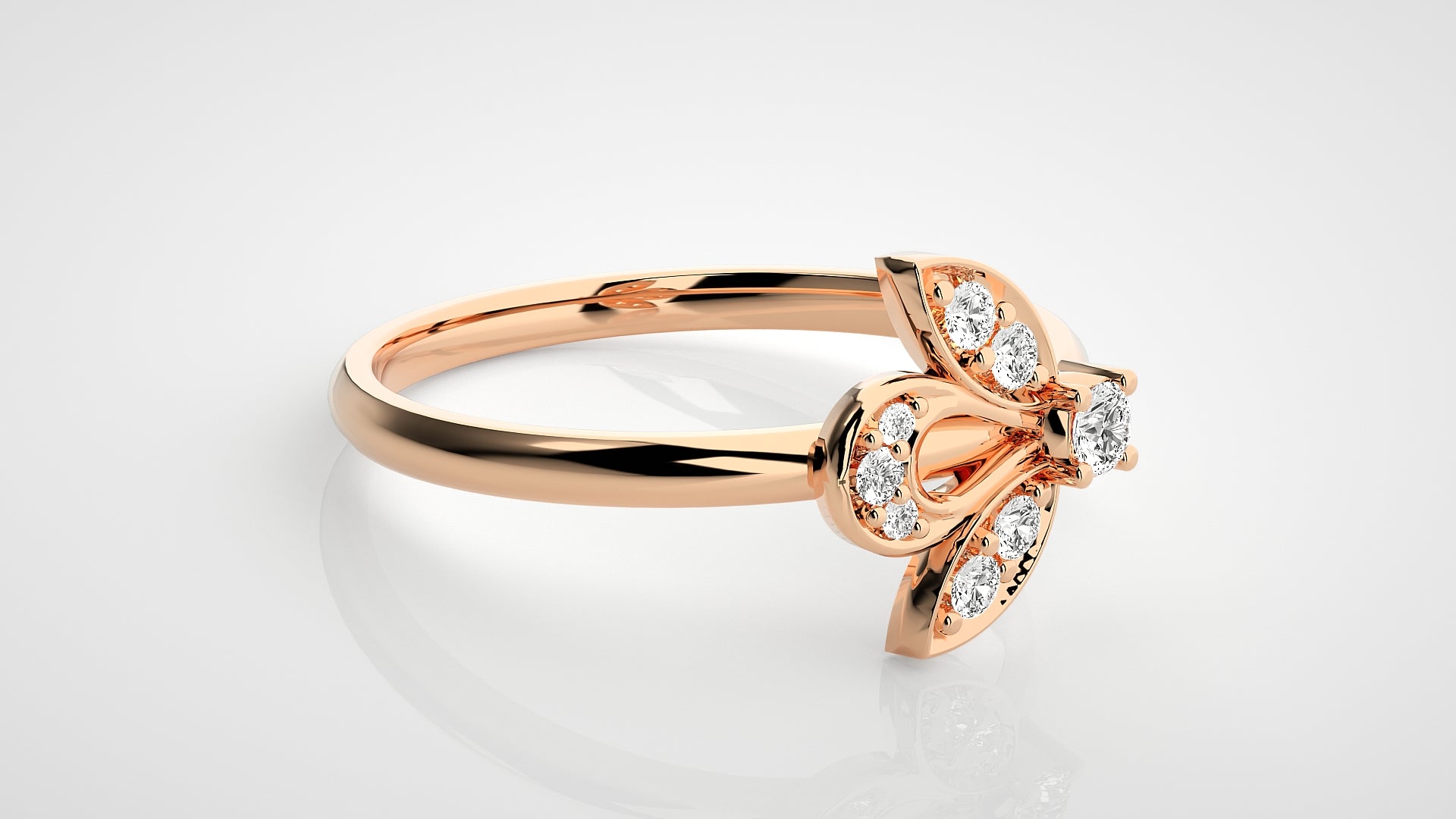 Rose Gold Plated Sterling Silver Ring