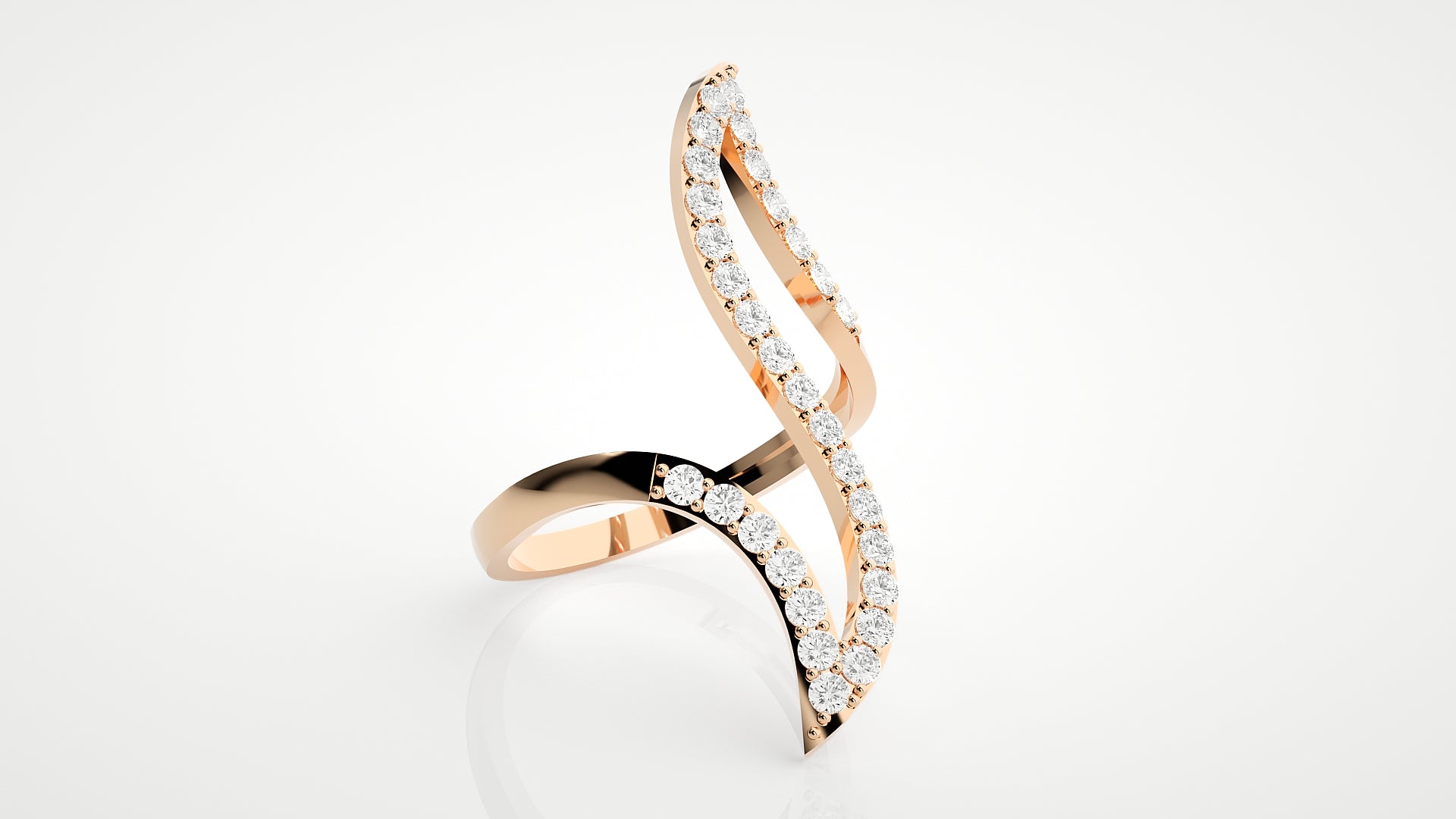 Rose Gold Plated Sterling Silver Ring