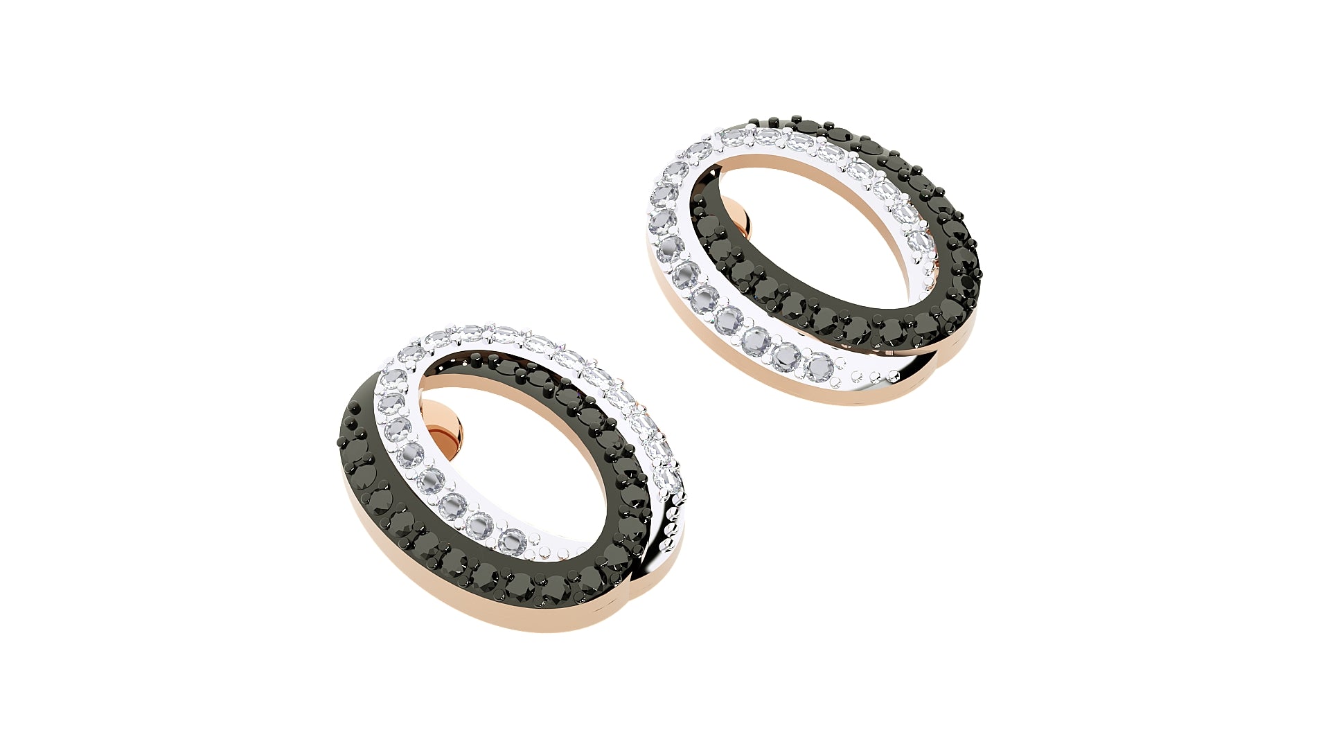 Rose Gold Plated Sterling Silver Earrings