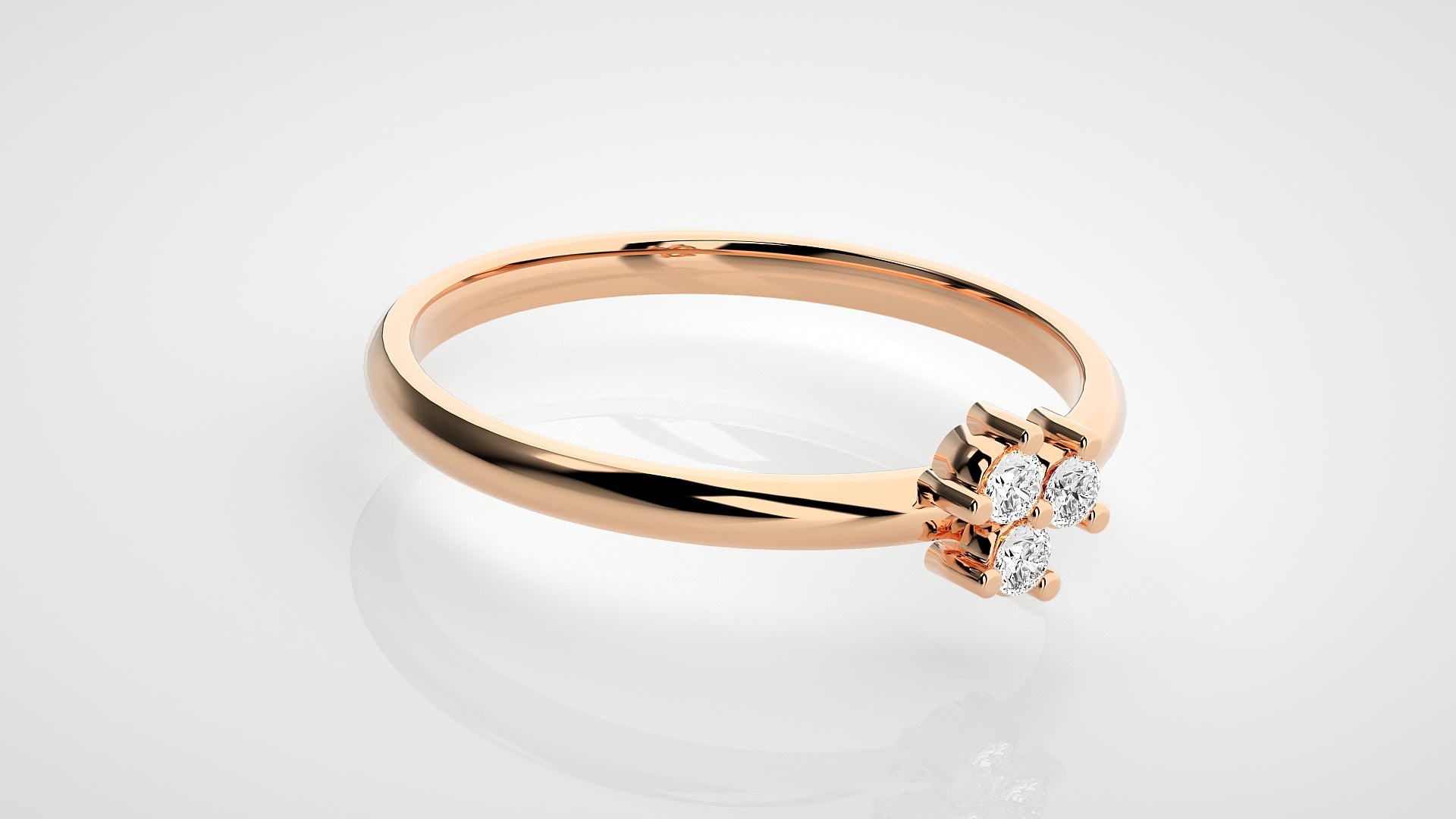 Rose Gold Plated Sterling Silver Ring