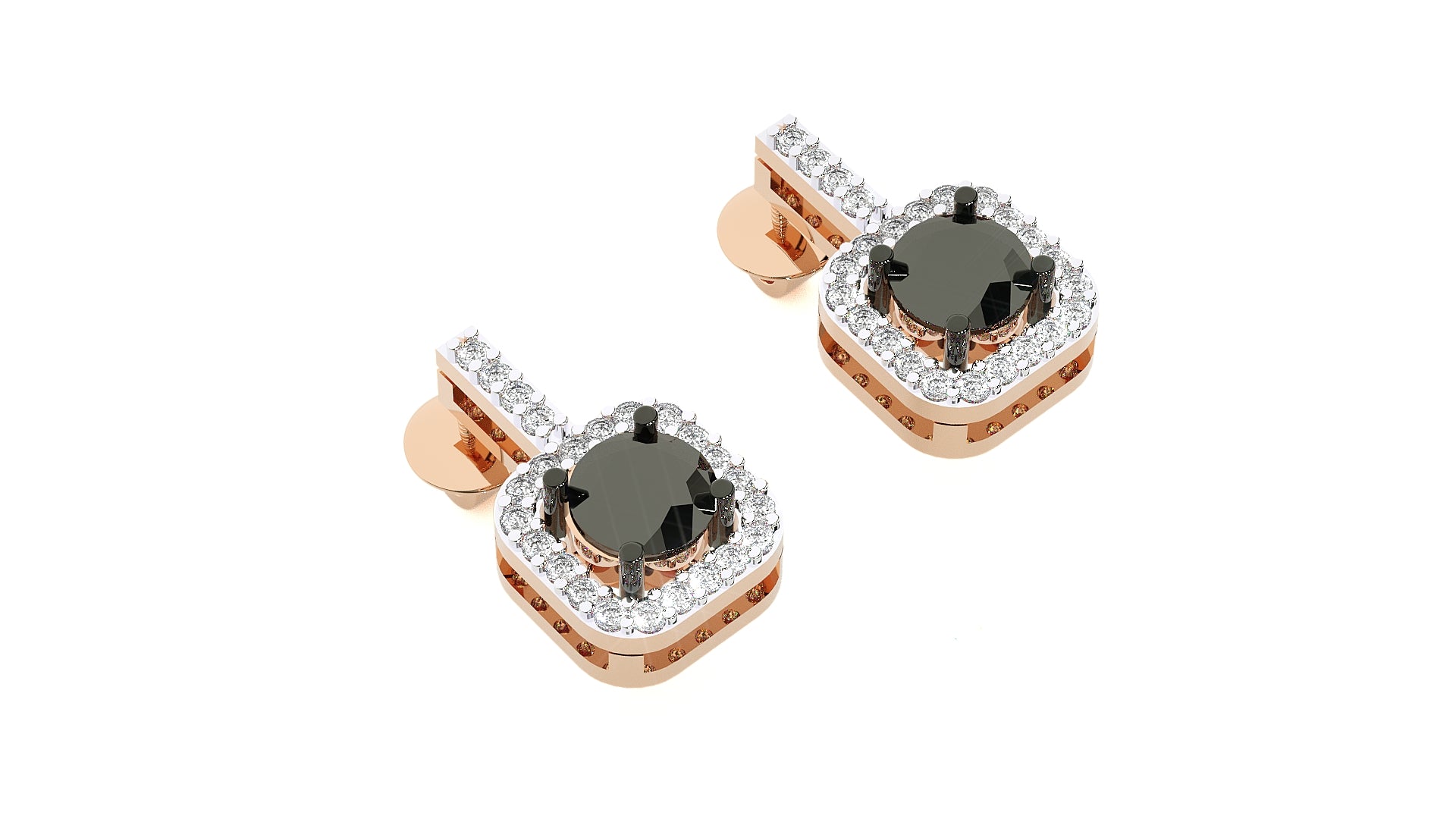 Rose Gold Plated Sterling Silver Earrings