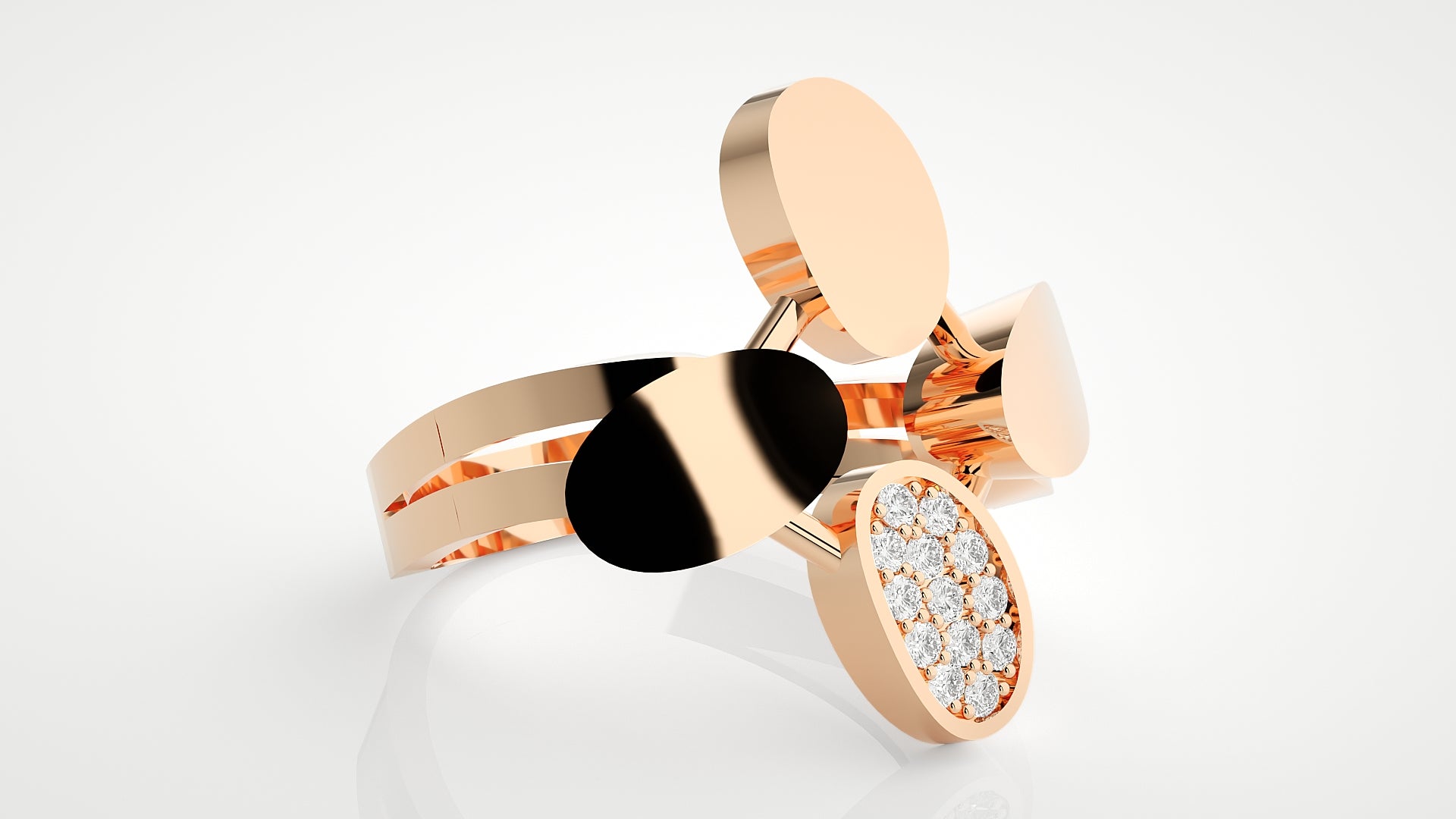 Rose Gold Plated Sterling Silver Ring