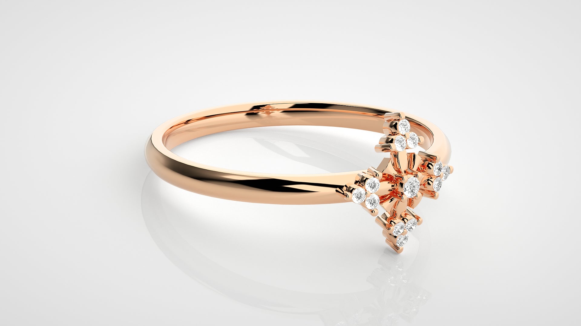 Rose Gold Plated Sterling Silver Ring