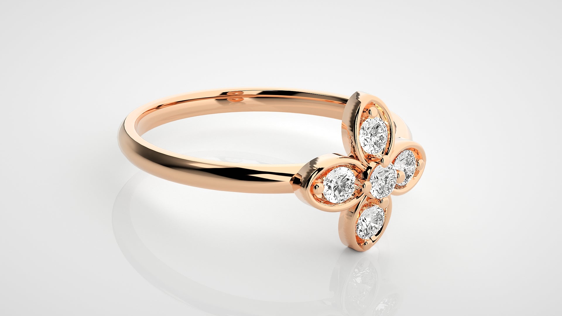 Rose Gold Plated Sterling Silver Ring