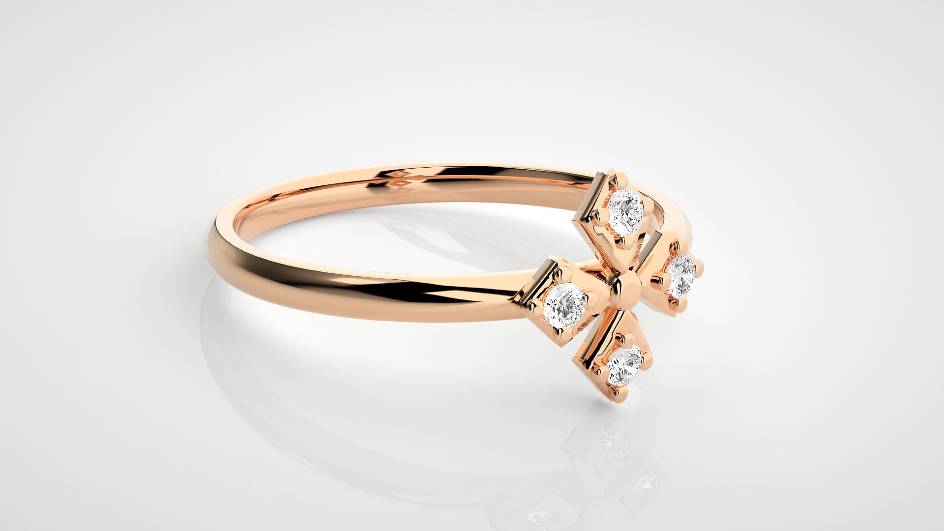 Rose Gold Plated Sterling Silver Ring