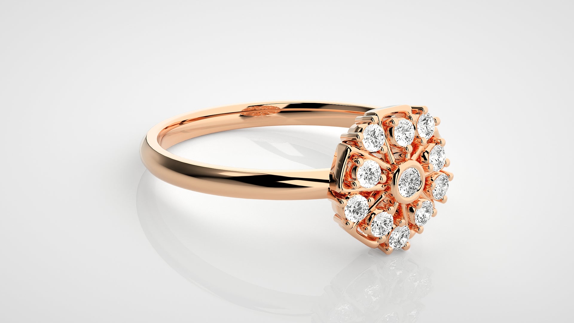 Rose Gold Plated Sterling Silver Ring