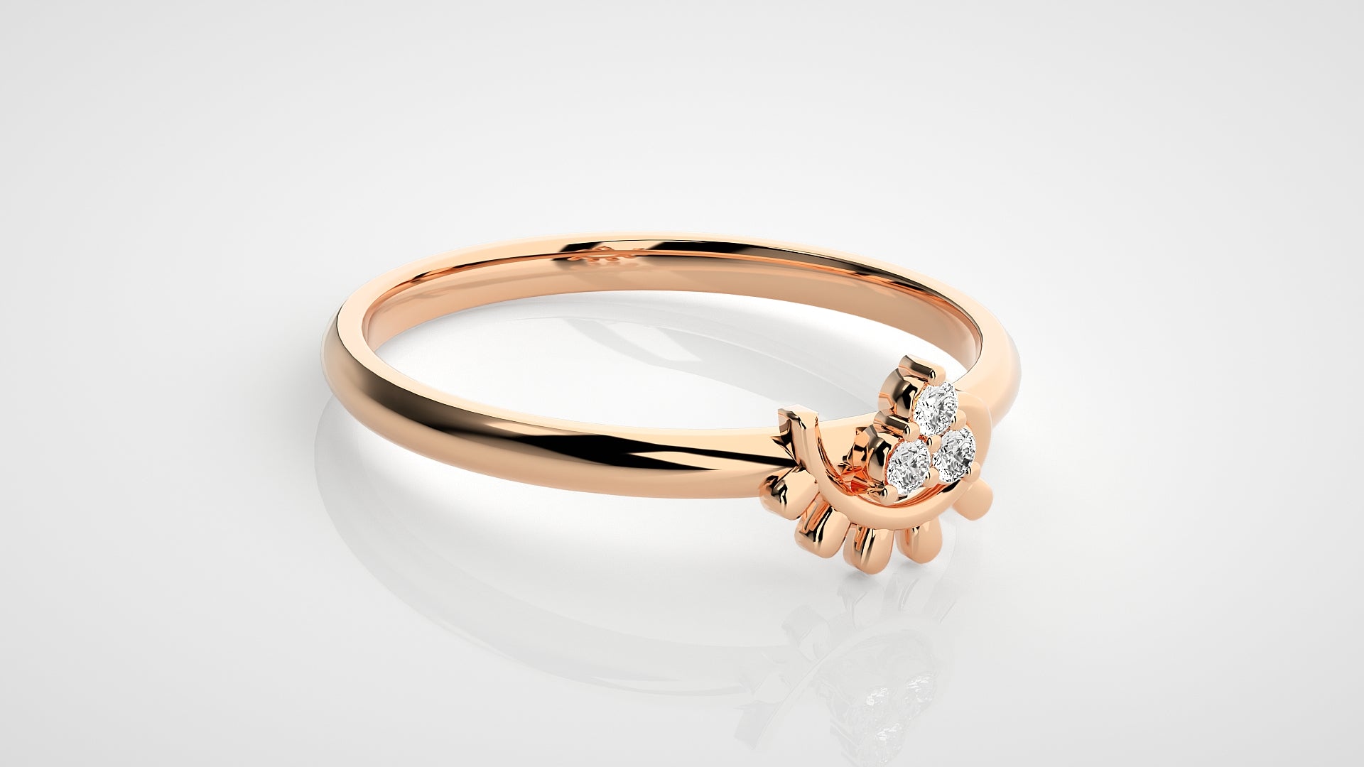 Rose Gold Plated Sterling Silver Ring