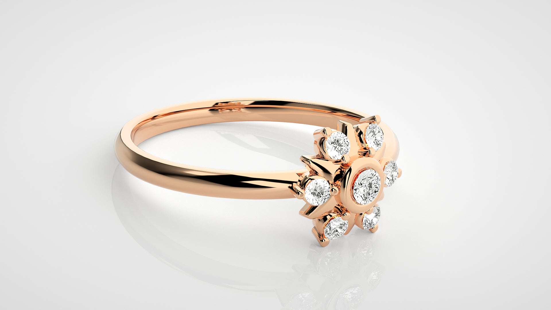 Rose Gold Plated Sterling Silver Ring