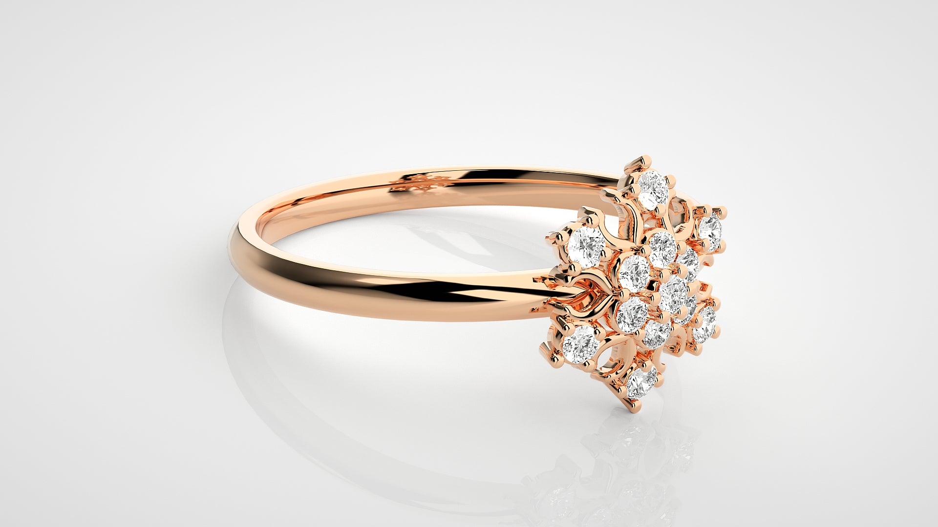 Rose Gold Plated Sterling Silver Ring