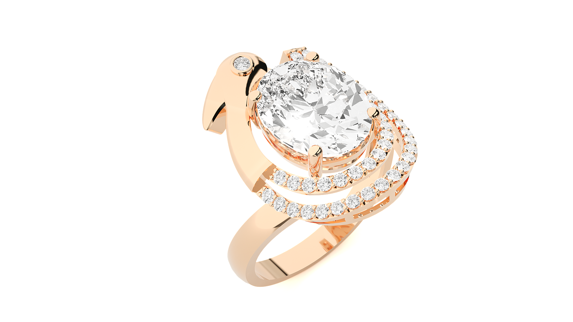 Rose Gold Plated Sterling Silver Ring