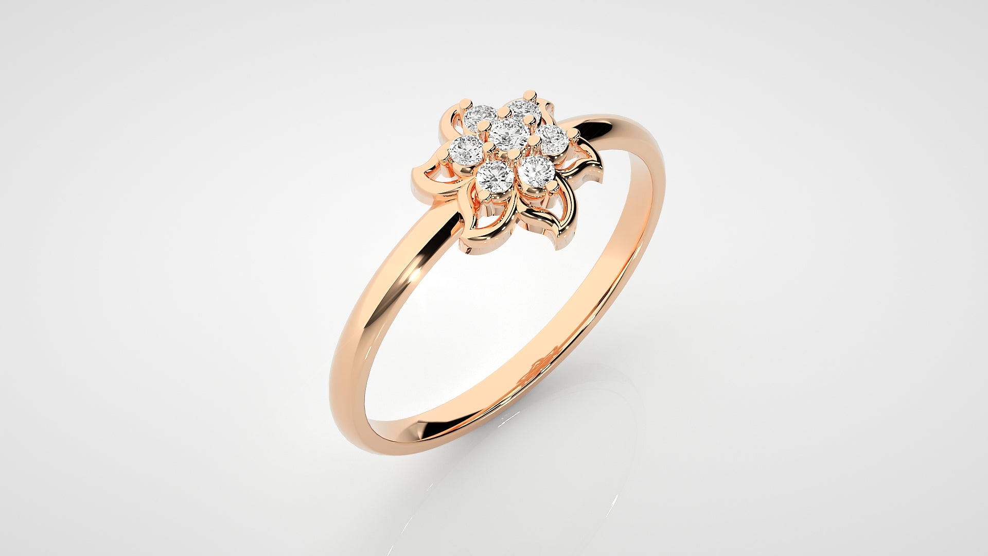Rose Gold Plated Sterling Silver Ring