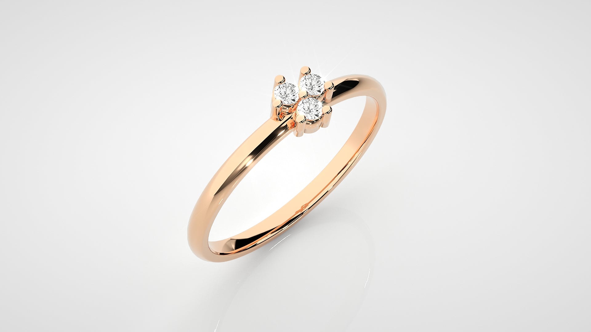 Rose Gold Plated Sterling Silver Ring