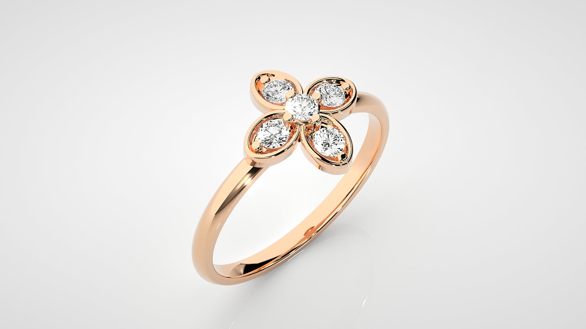 Rose Gold Plated Sterling Silver Ring