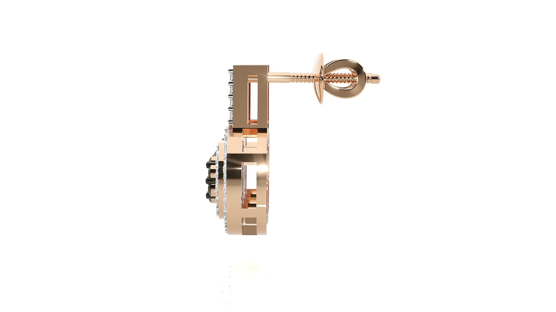 Rose Gold Plated Sterling Silver Earrings