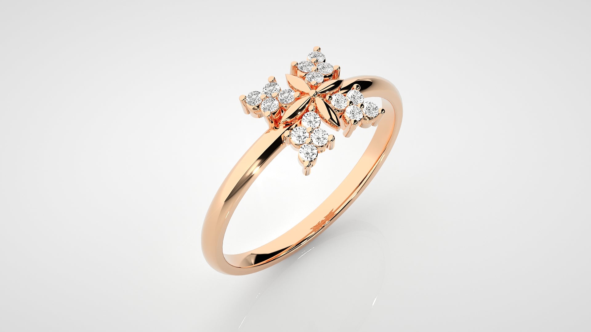 Rose Gold Plated Sterling Silver Ring