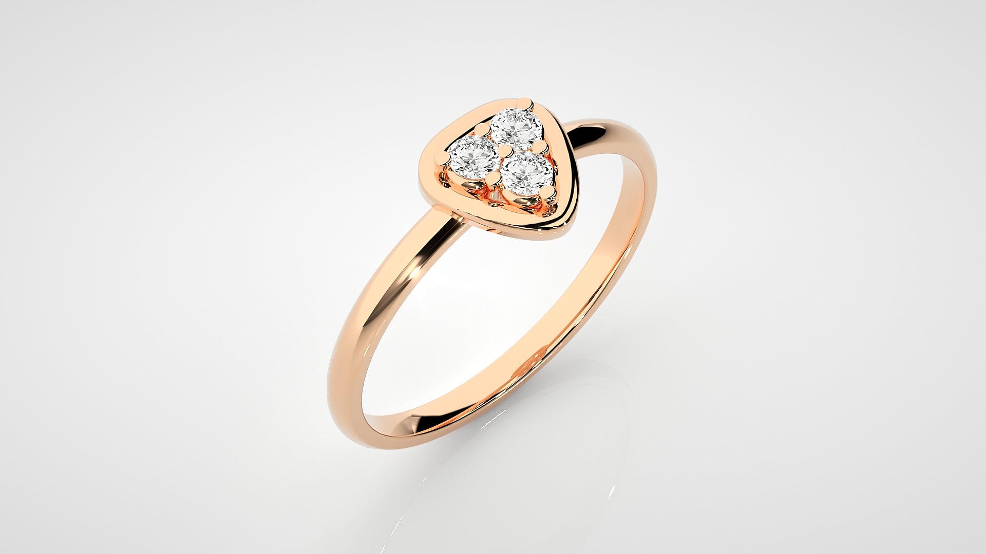 Rose Gold Plated Sterling Silver Ring