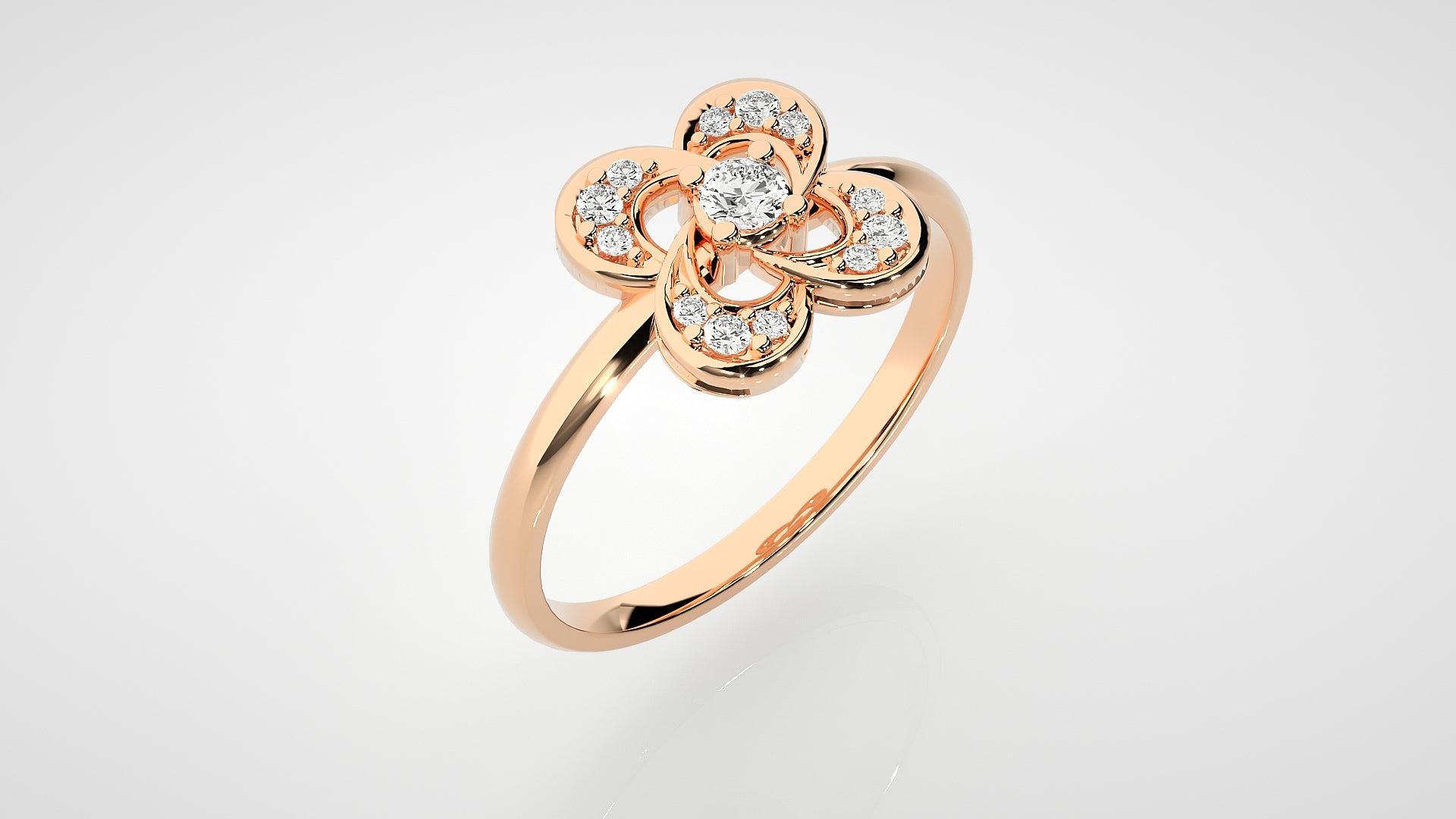 Rose Gold Plated Sterling Silver Ring