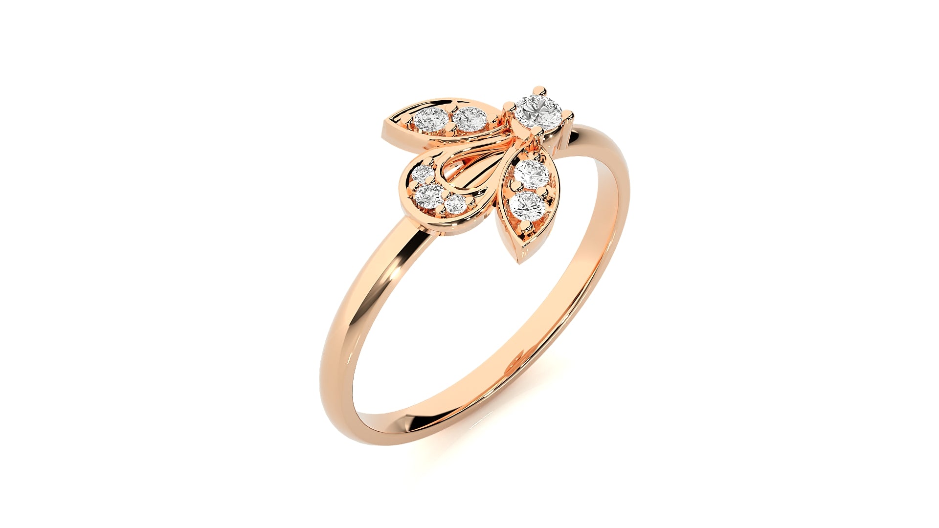 Rose Gold Plated Sterling Silver Ring