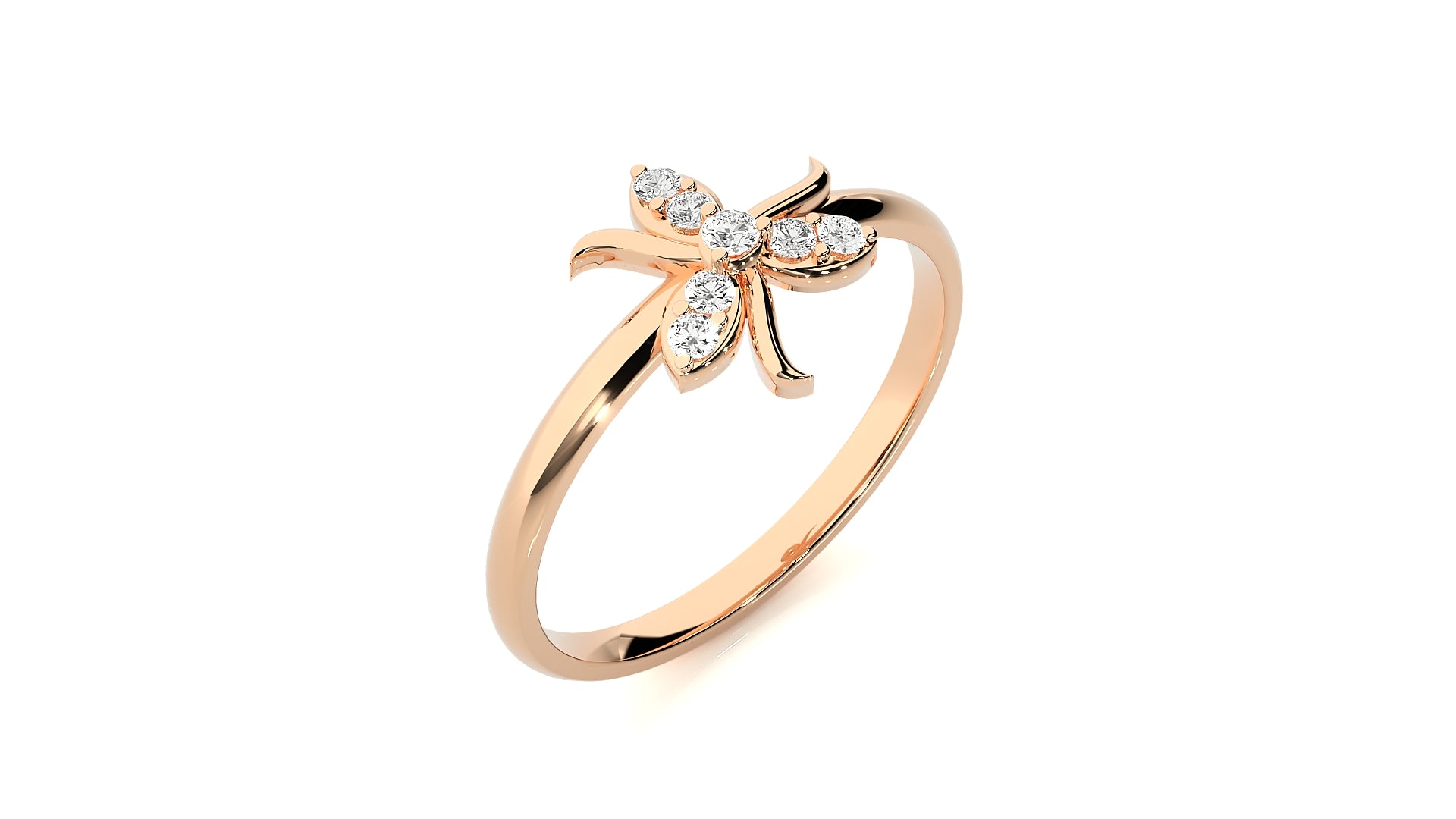 Rose Gold Plated Sterling Silver Ring