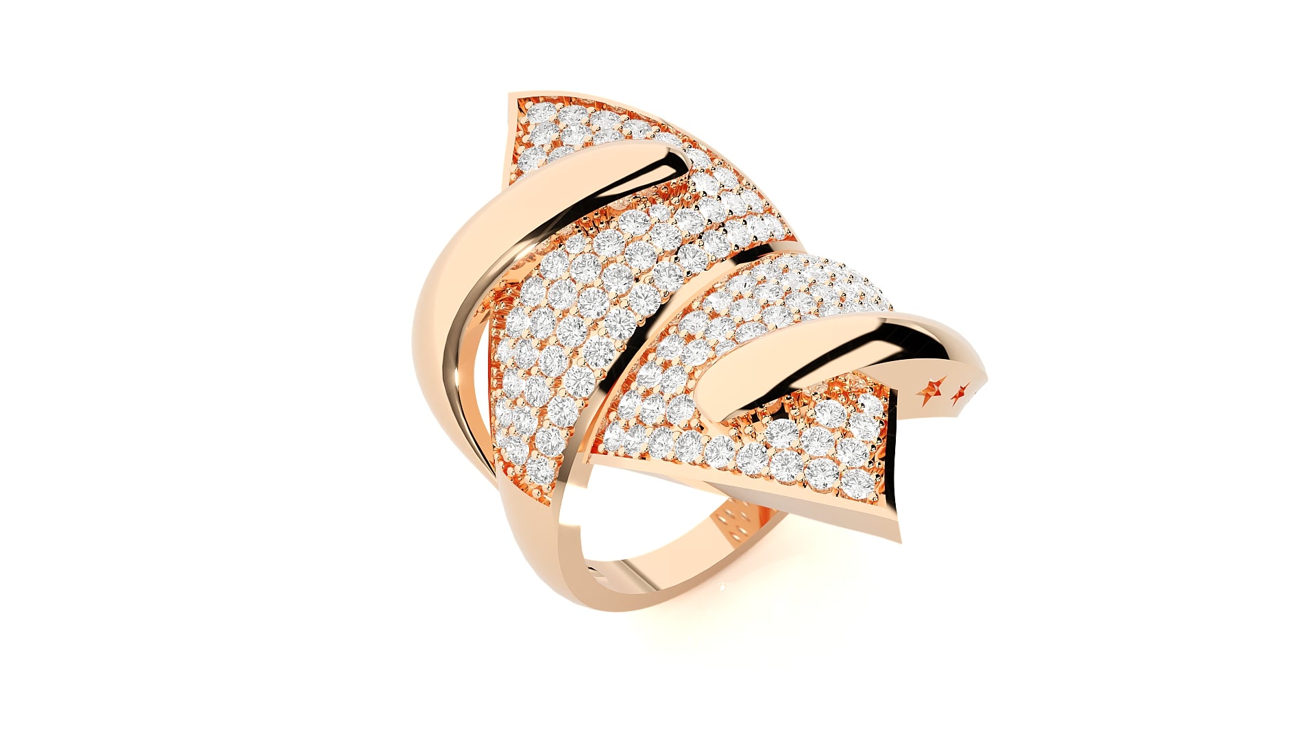 Rose Gold Plated Sterling Silver Ring