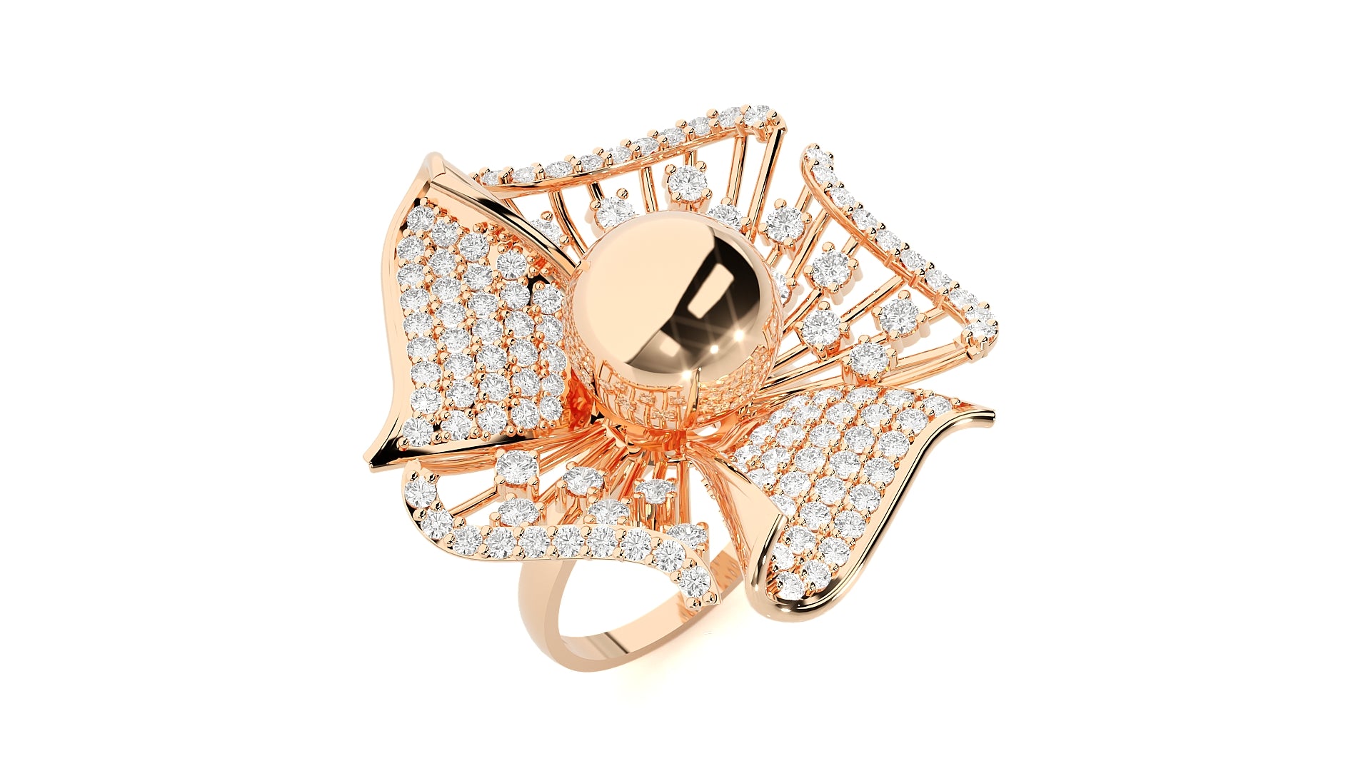 Rose Gold Plated Sterling Silver Ring