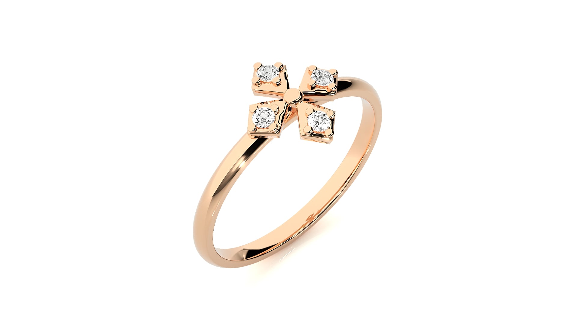 Rose Gold Plated Sterling Silver Ring