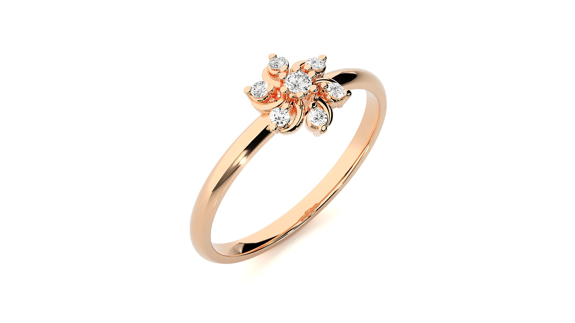 Rose Gold Plated Sterling Silver Ring