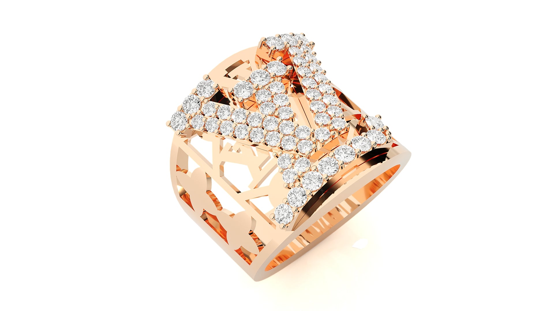 Rose Gold Plated Sterling Silver Ring