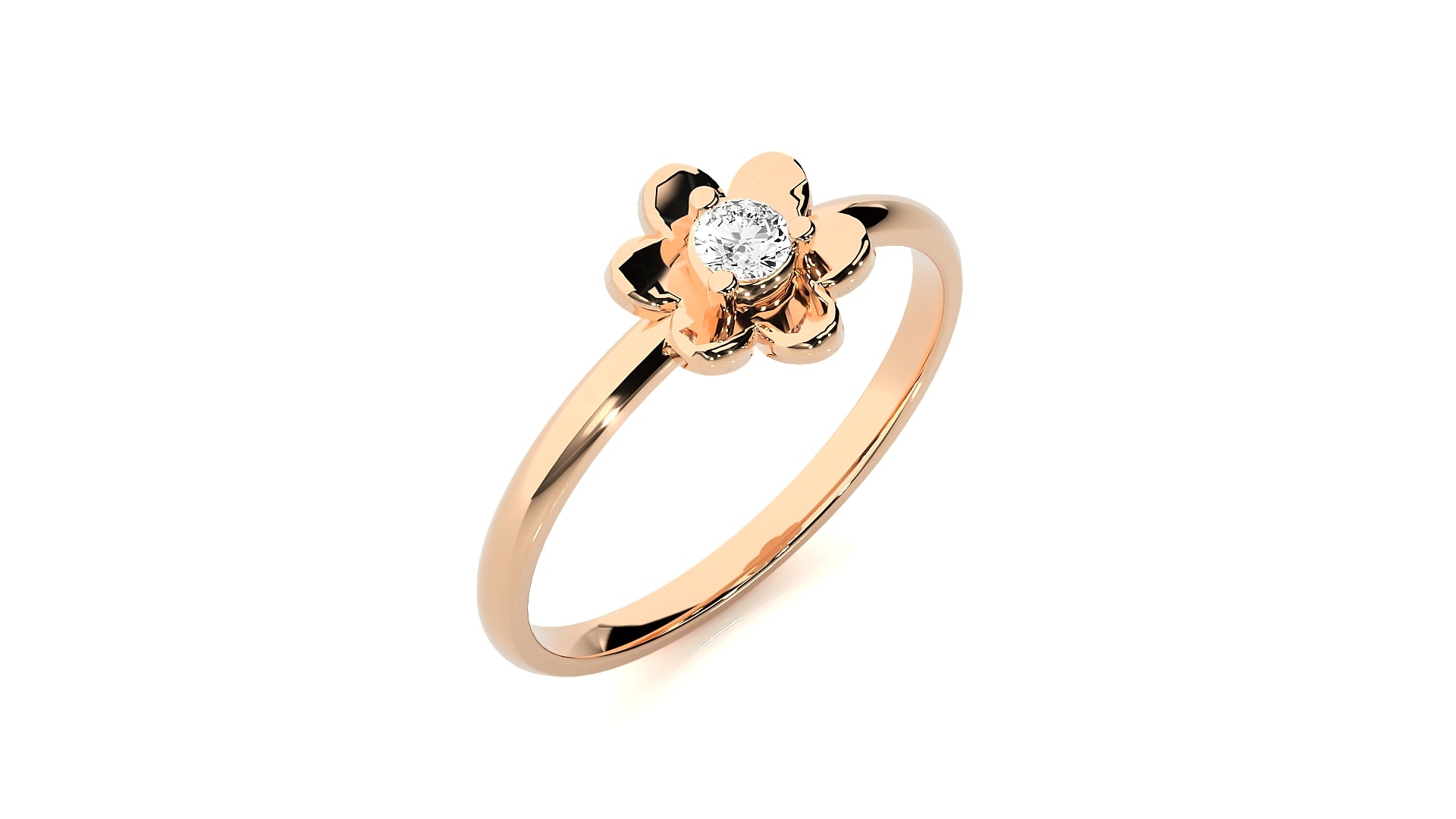 Rose Gold Plated Sterling Silver Ring