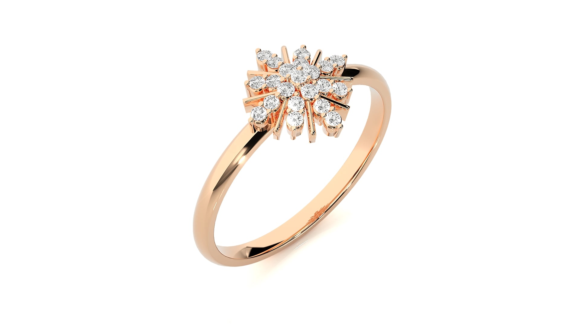 Rose Gold Plated Sterling Silver Ring